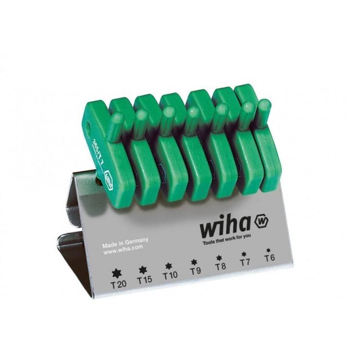 Set 7 chei Torx  T6 - T20 cu maner WIHA in stand de lucru