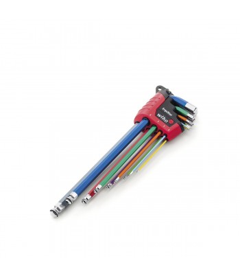 Set chei imbus cromate cu bila. fluorescente. WIHA suport ErgoStar