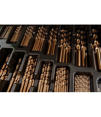 Trusa burghie, 140 piese, HSS Cobalt 5% - Aschietoare.com