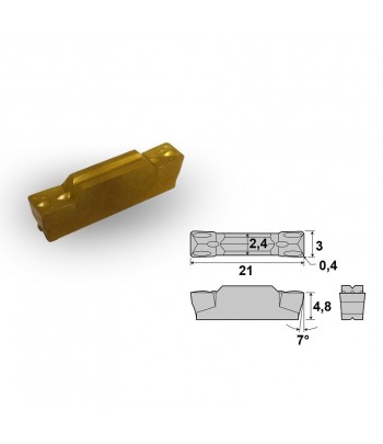 Specificatii Set 10 Placute amovibile, vidia MGMN 300 TiN pentru canelare