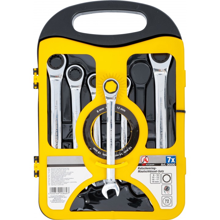 Set chei combinate cu clichet 8 - 19 mm 7 piese