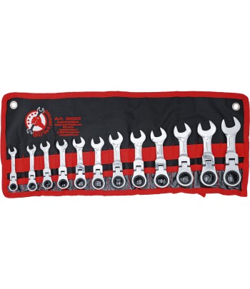 Set chei combinate cu clichet extra scurte 8 - 19 mm 12 piese