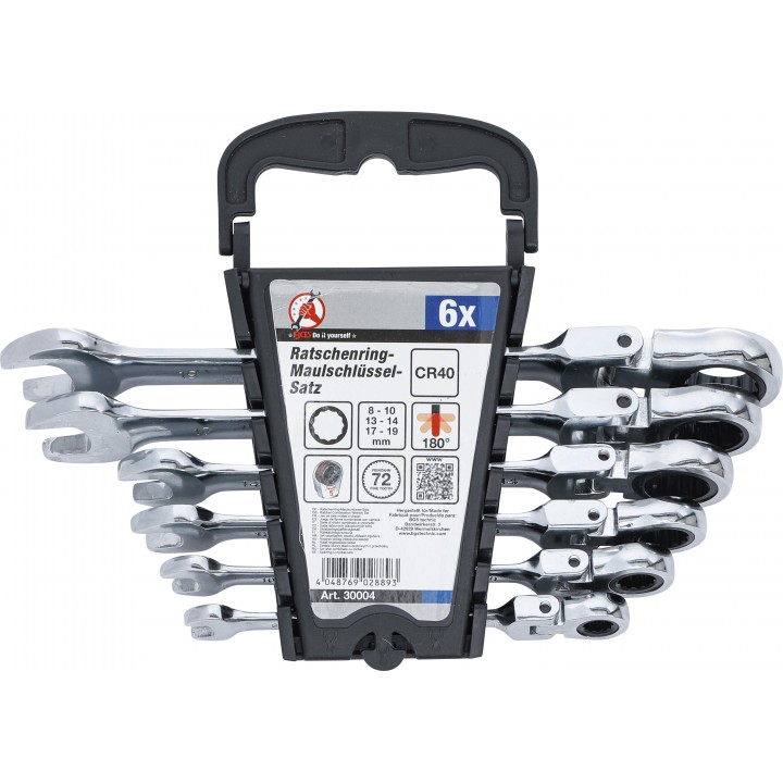 Set chei combinate cu clichet capete flexibile 8 - 19 mm 6 piese