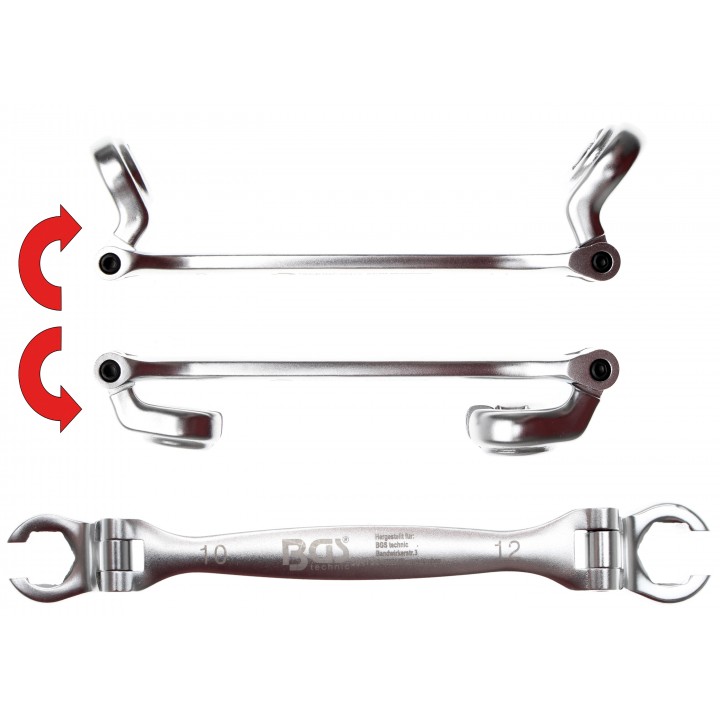 Cheie inelara deschisa pentru conducte de frana si articulatii 10 x 12 mm