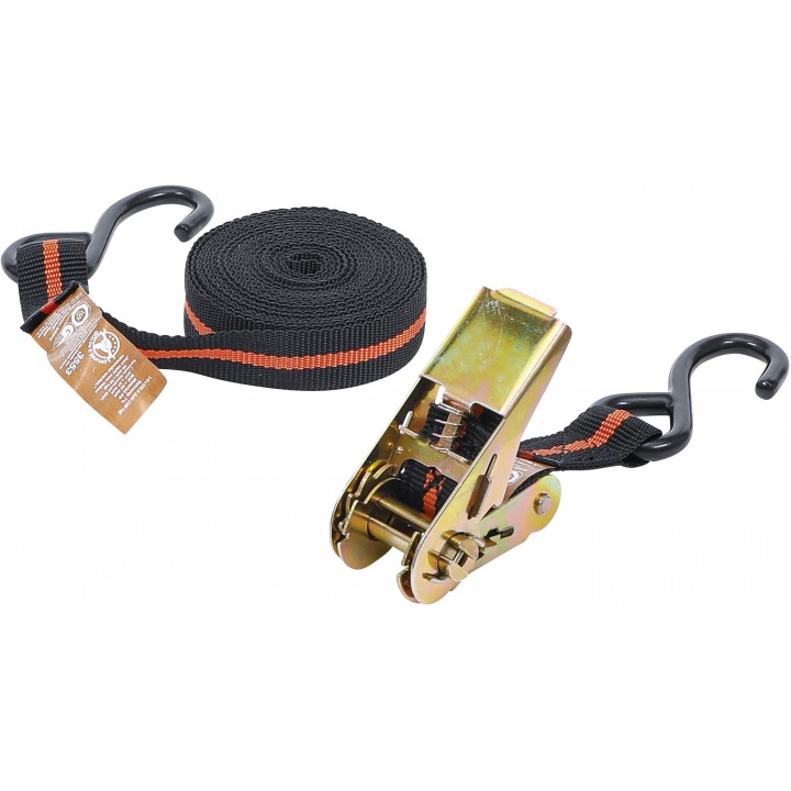 Banda de tensionare cu clichet cu 2 carlige grele 5 m x 24 mm