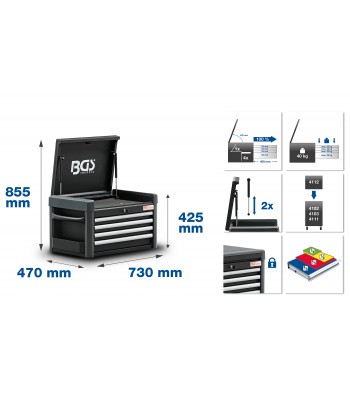 Modul atasare carucior atelier pentru carucior atelier PROFI  4 sertare  gol
