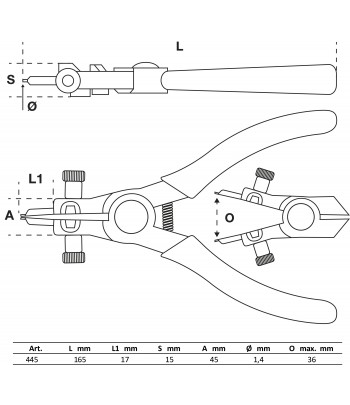 Cleste inele de siguranta pentru sigurante exterioare 165 mm