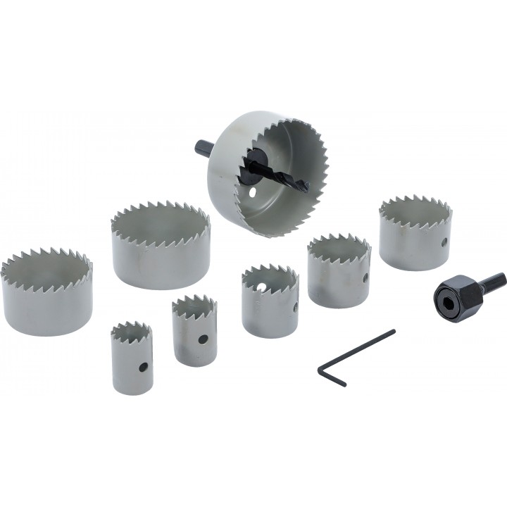 Set coroane de taiere  diametru 19 - 64 mm  Adancime 24 mm  11 piese