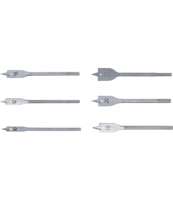 Set burghie-freza plate  10 - 25 mm  6 piese