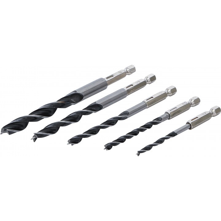 Set burghie pentru lemn  4 - 10 mm  Hexagon  5 piese