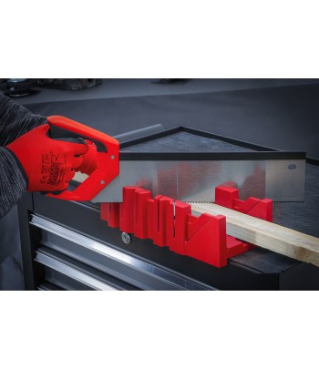 Suport taiere inclinata din plastic  300 x 130 x 80 mm  cu fierastrau coada-de-vulpe