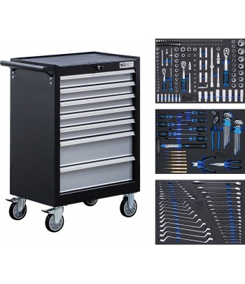 Cărucior atelier | 7 sertare | cu 263 unelte - Aschietoare.com