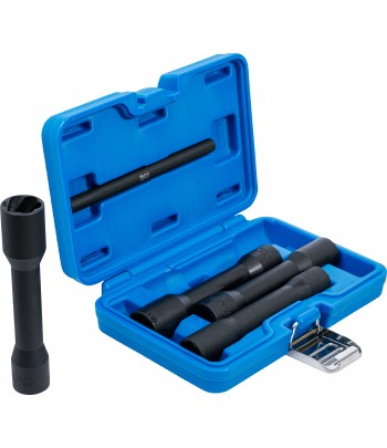 Set capete chei tubulare profil spiral / Extractoare de suruburi, adanci | 12,5 mm 1pe2 | 17 - 22 mm | 5 piese