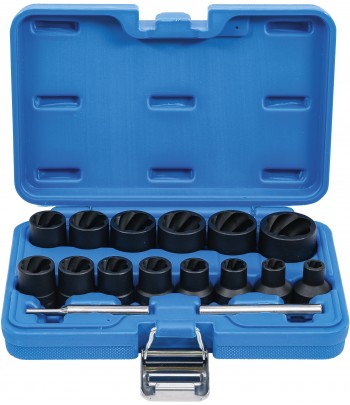 Set capete chei tubulare profil spiral | Extractoare de suruburi | 12,5 mm 1pe2 | 8 - 27 mm | 16 piese Join Now!