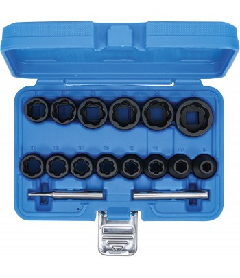 Set capete chei tubulare profil spiral | Extractoare de suruburi | 12,5 mm 1pe2 | 8 - 27 mm | 16 piese Join Now!