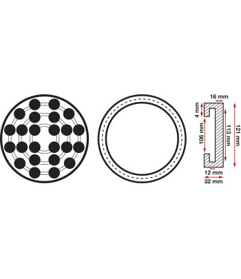 Placa de cauciuc pentru platforme elevatoare diametru 120 mm