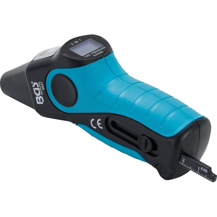 Tester digital presiune pneuri & Subler profil pneuri 2-IN-1