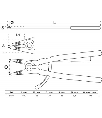 CleSte inele de siguranta drept pentru siguranTe exterioare 500 mm