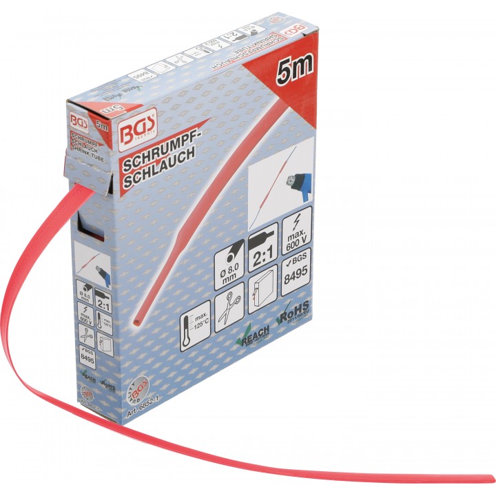 Cutie furtunuri contractabile roSie diametru 8 mm 5 m