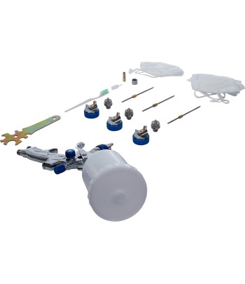 Pistol de vopsit pneumatic cu 3 duze de pulverizare 1,2 - 1,7 - 2,0 mm