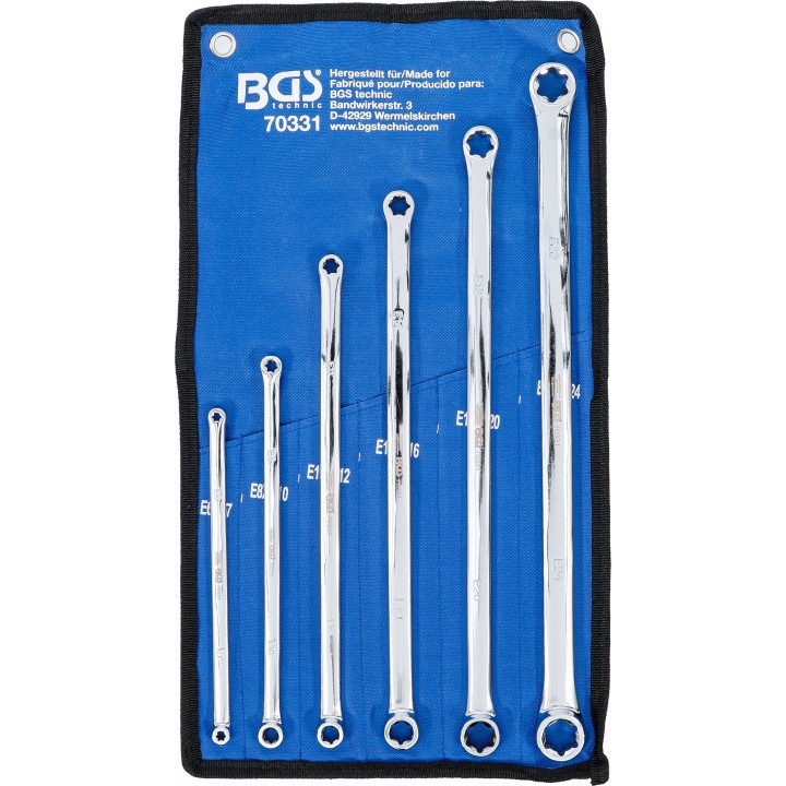 Set chei inelare duble cu capete Profil E extra lung E6 x E7 - E22 x E24 6 piese