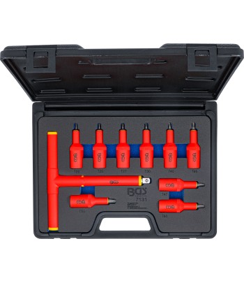 Set capete biti VDE | Antrenare patrat interior 12,5 mm 1pe2 | Profil T pentru Torx T20 - T55 | 10 piese