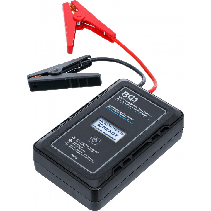 Aparat ajutor pornire | fara baterie | cu tehnologie cu ultra-condensatoare | 12 V / 300 A / 600 A