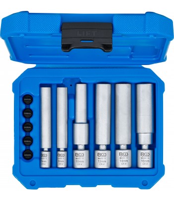 Set cap cheie articulata pentru bujii cu incandescenta si cu scanteie 8 - 9 - 10 - 12 - 14 - 16 mm 11 piese