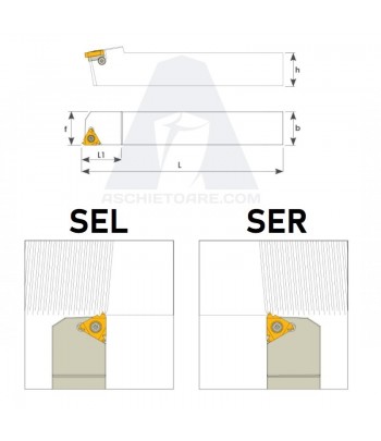 Cutit strung - suport filetare exterioara SER sau L